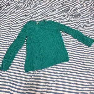 Croft & Barrow Women's Teal Cable Knit Sweater